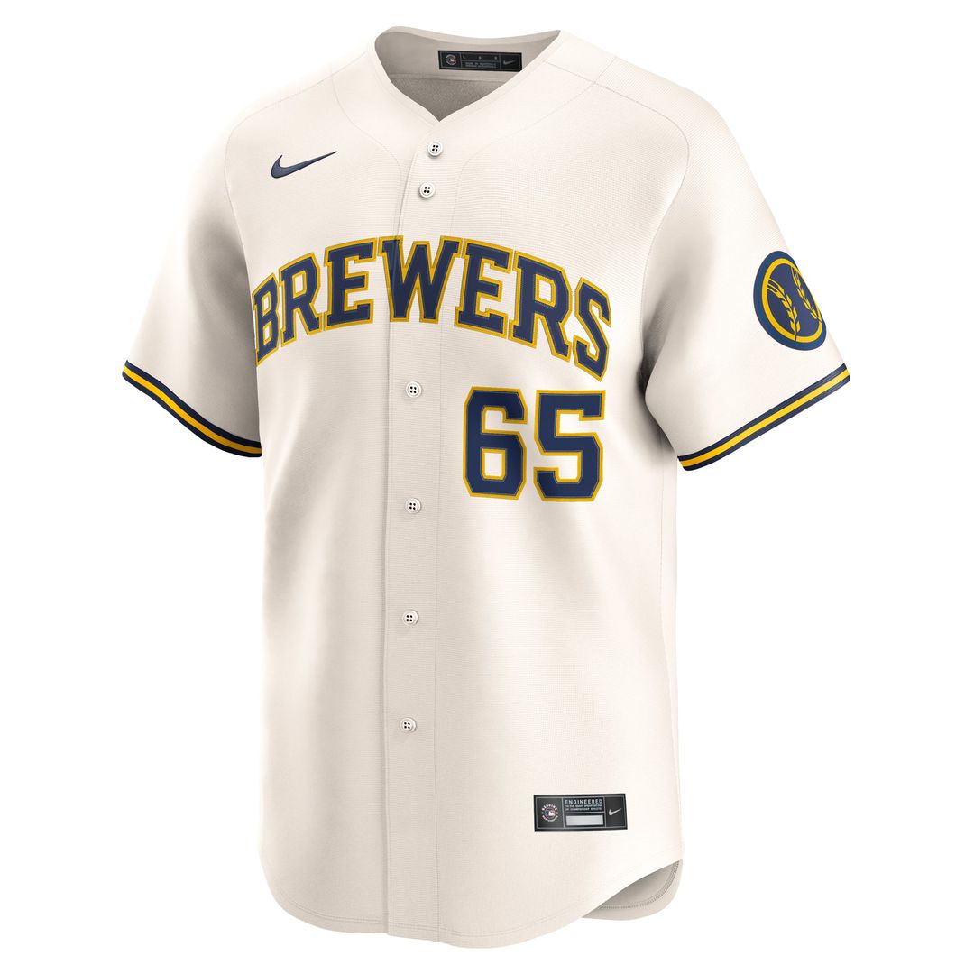 Men's Milwaukee Brewers Nestor Cortes Nike Cream Home Limited Player Jersey