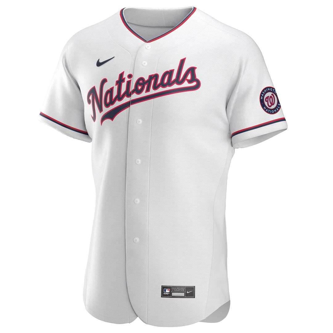 Men's Washington Nationals Nike White Alternate Authentic Team Jersey