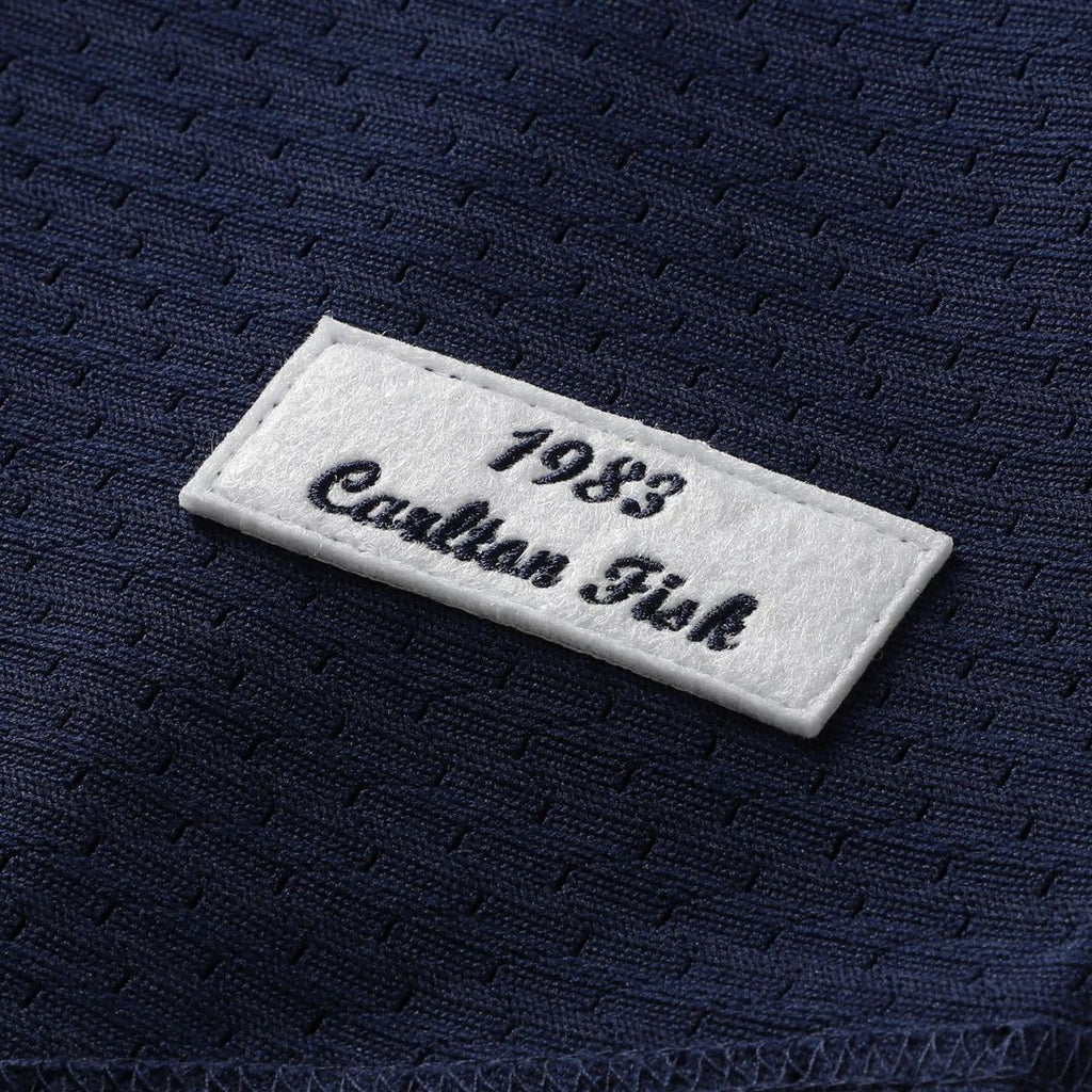 Men's Chicago White Sox Carlton Fisk Mitchell & Ness Navy Authentic Batting Practice Jersey