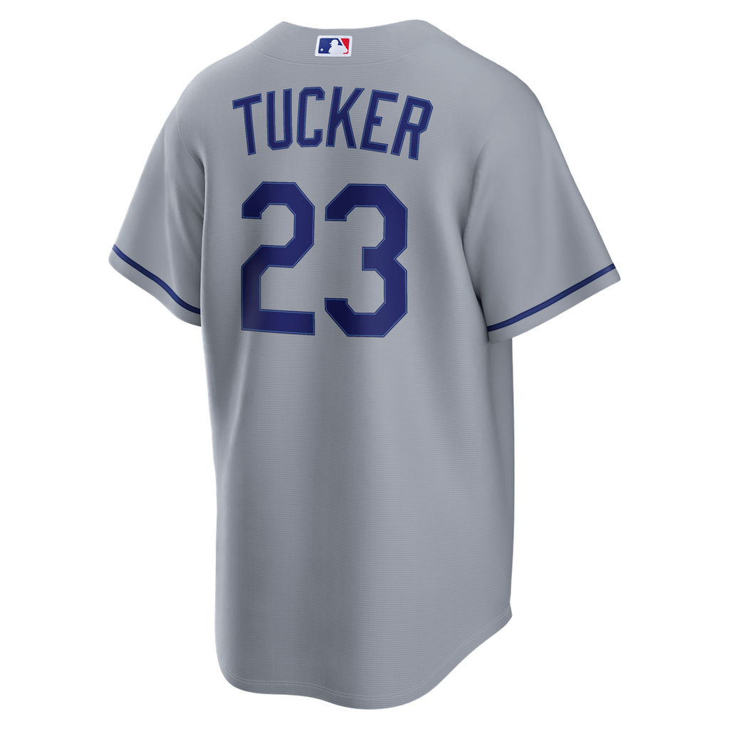Men's Los Angeles Dodgers Kyle Tucker Nike Gray Road Replica Jersey