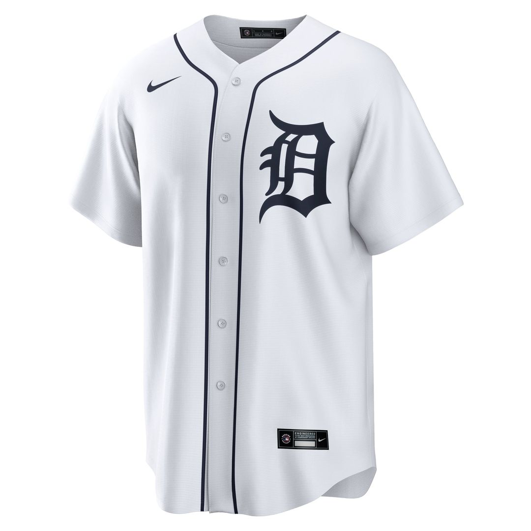 Men's Detroit Tigers Kerry Carpenter Nike White Home Replica Jersey