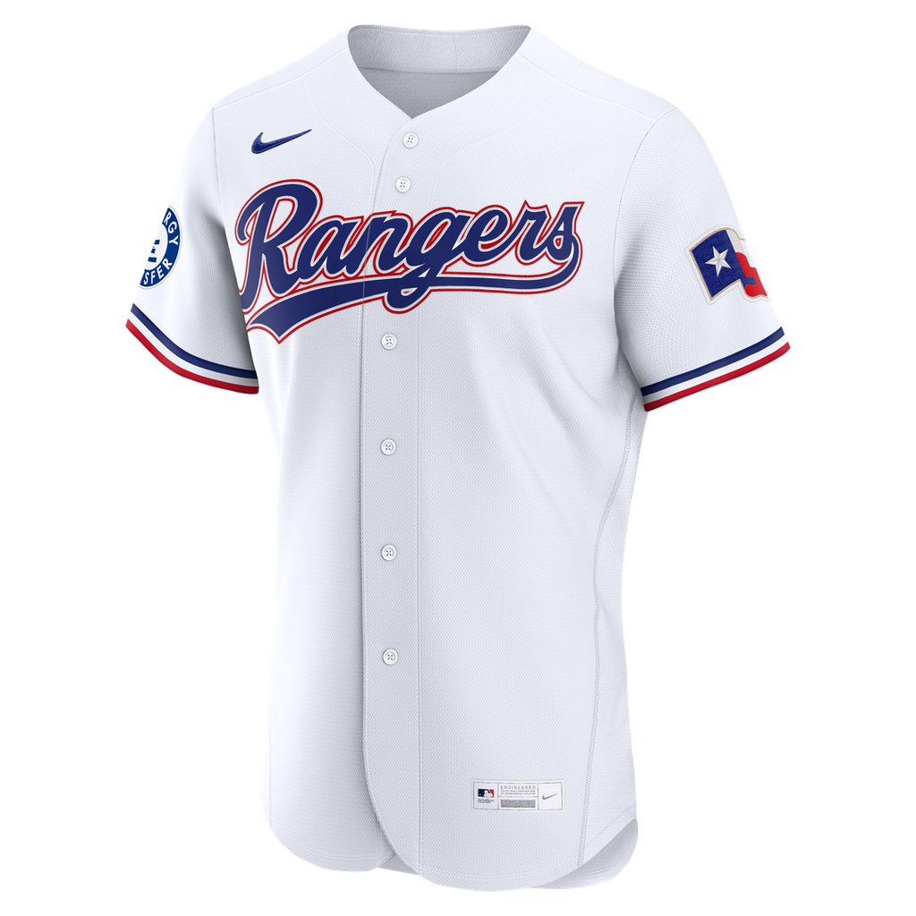 Men's Texas Rangers Corey Seager Nike White Home Authentic Sponsor Patch Jersey