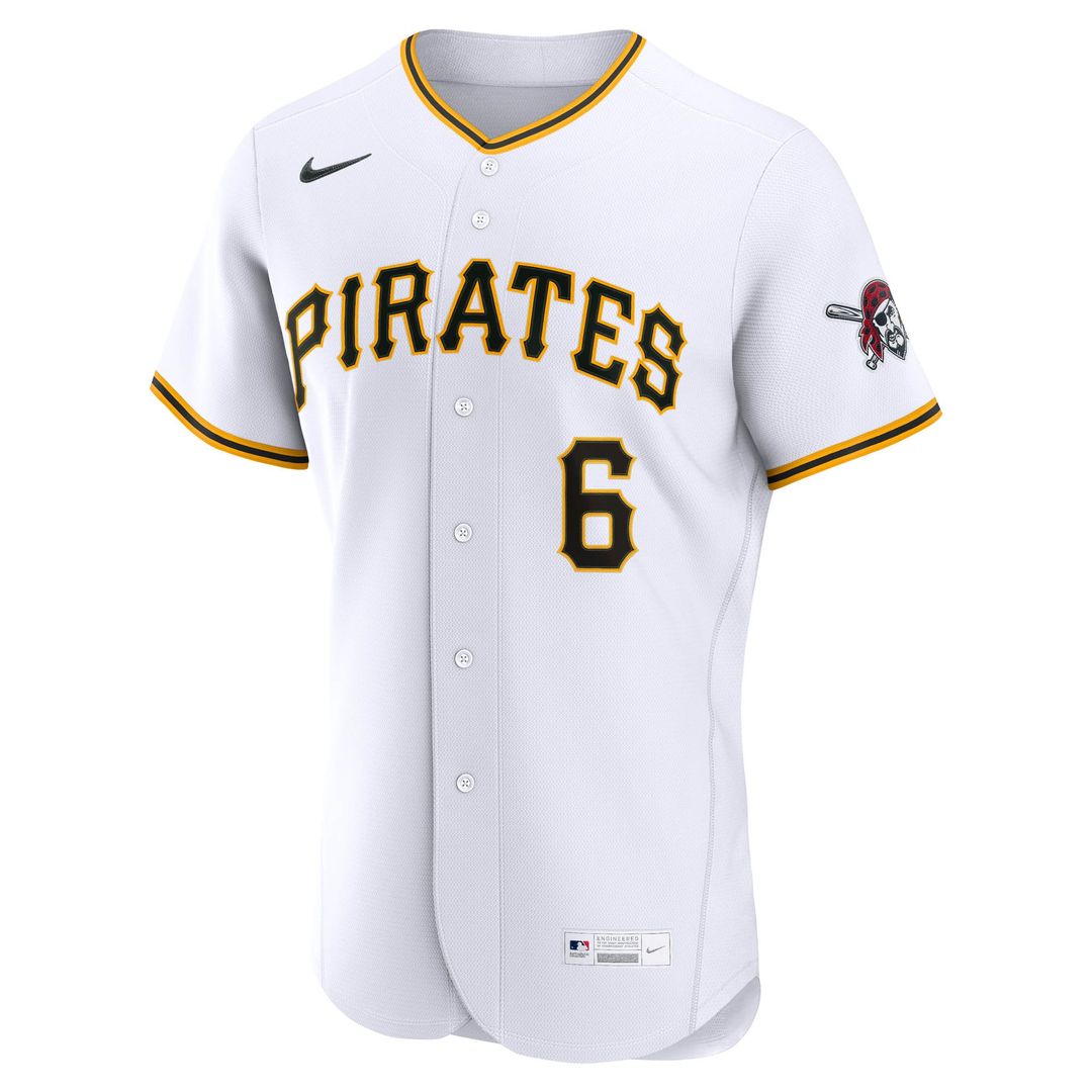 Men's Pittsburgh Pirates Konnor Griffin Nike White Home Authentic Jersey
