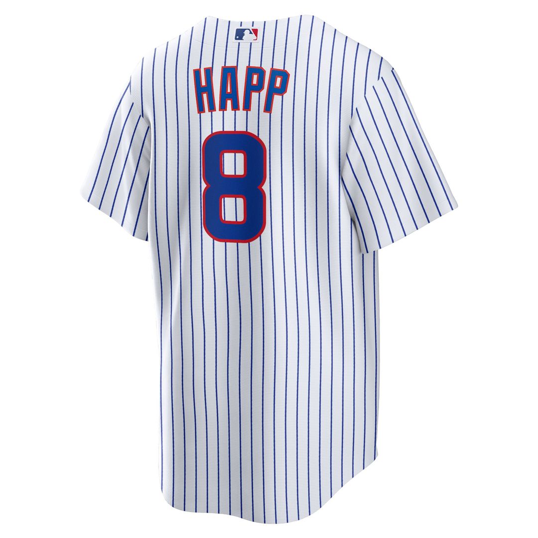Men's Chicago Cubs Ian Happ Nike White Home Replica Jersey