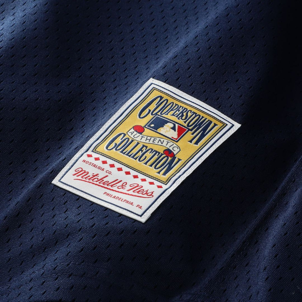 Men's New York Yankees Derek Jeter Mitchell & Ness Navy Cooperstown Collection Mesh Batting Practice Button-Up Jersey
