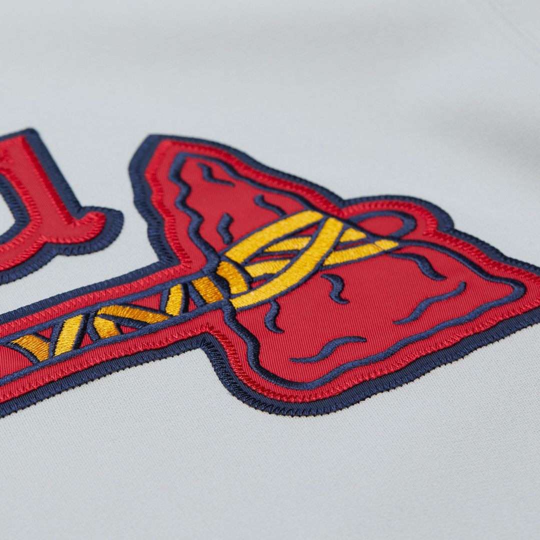 Men's Atlanta Braves Fred McGriff Mitchell & Ness Gray 1995 Throwback Authentic Jersey