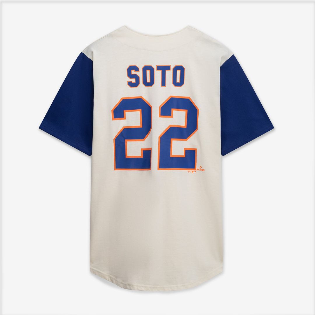Men's New York Mets Profile Cream/Royal Big & Tall Two-Color Fashion Jersey