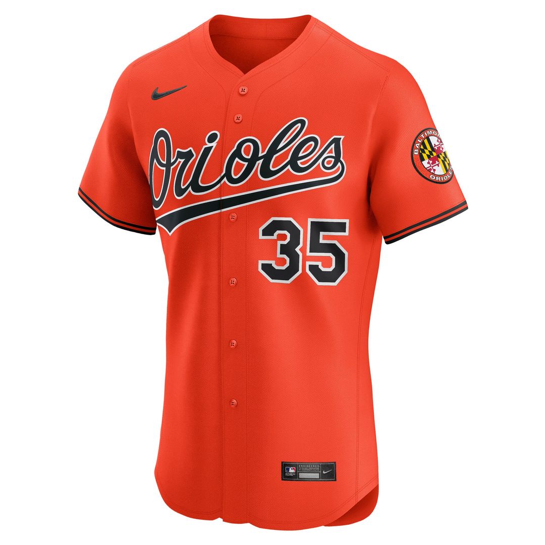 Men's Baltimore Orioles Adley Rutschman Nike Orange Alternate 2 Elite Jersey