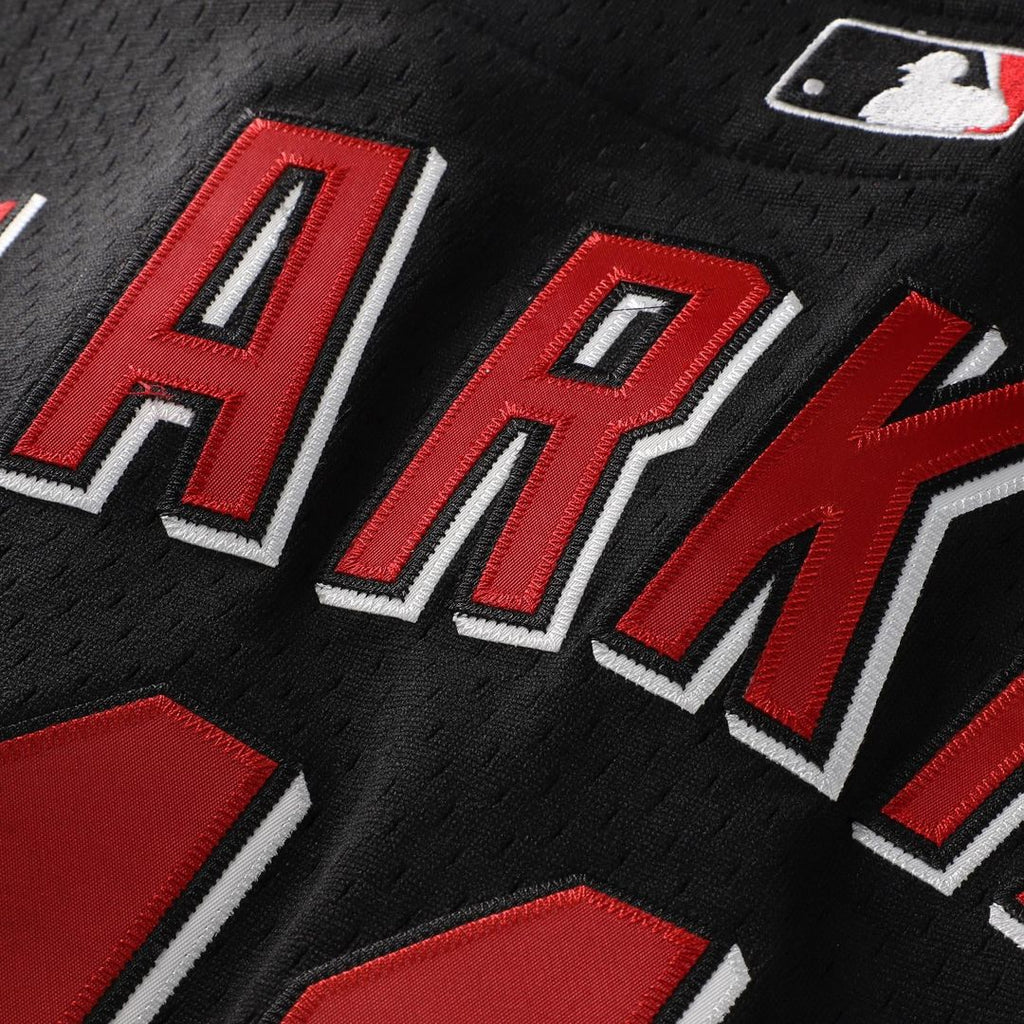 Men's Cincinnati Reds Barry Larkin Mitchell & Ness Red Throwback Cooperstown Mesh Batting Practice Jersey