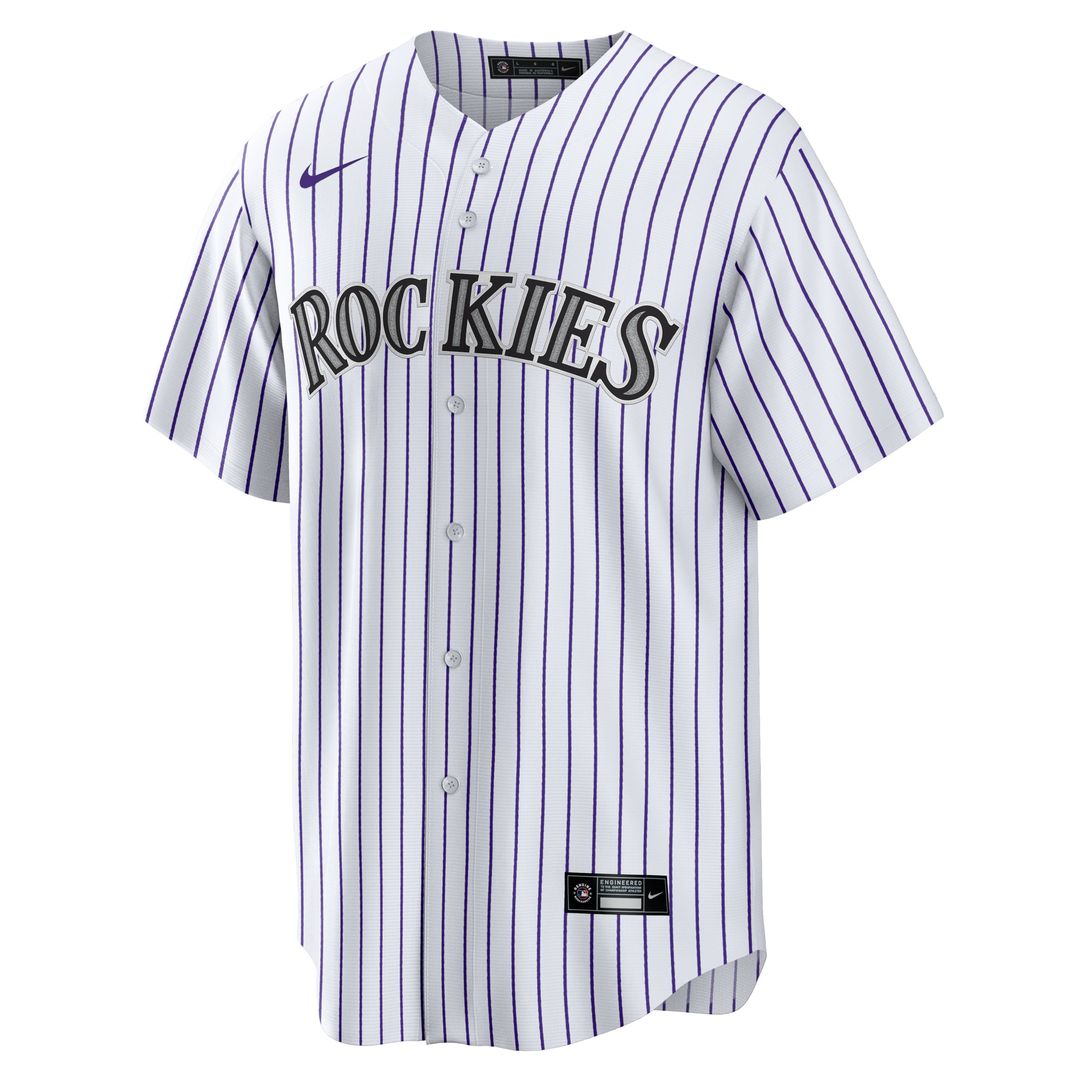 Men's Colorado Rockies  Nike White #1 Dad Home Replica Jersey