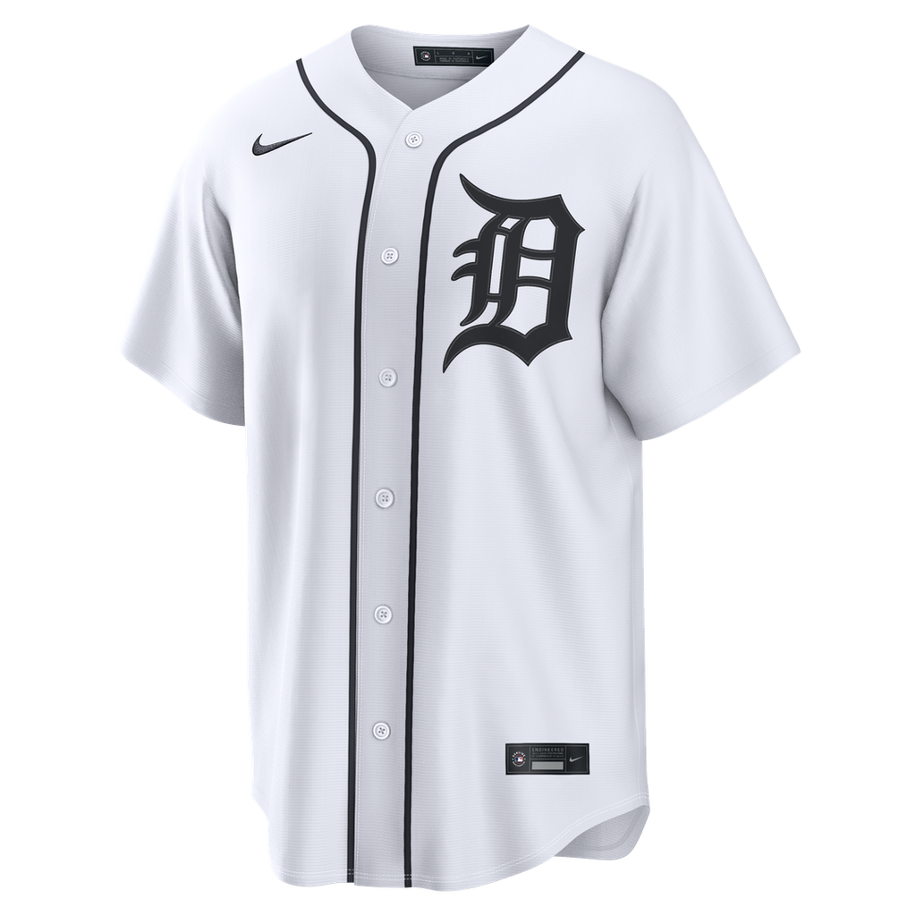 Men's Detroit Tigers Max Clark Nike White Home Replica Jersey