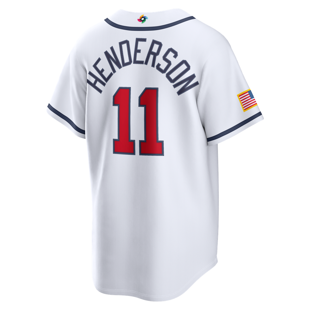 Men's USA Baseball Gunnar Henderson Nike White 2026 World Baseball Classic Home Stadium Jersey