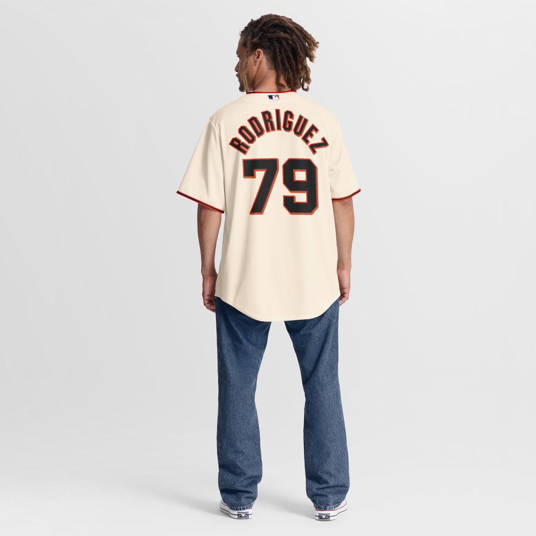 Men's San Francisco Giants Jesus Rodriguez Nike Cream Home Replica Jersey