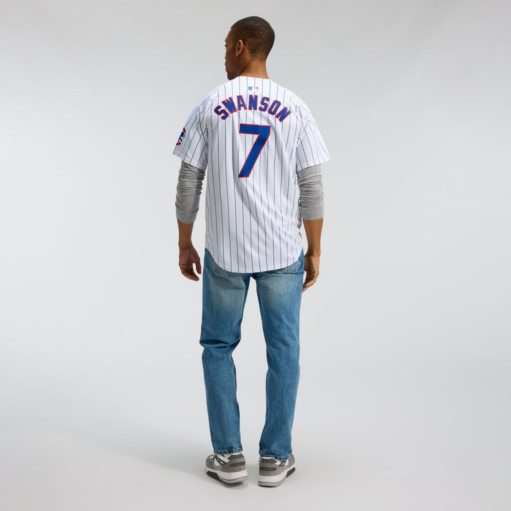 Men's Chicago Cubs Dansby Swanson Nike White Home Limited Player Jersey