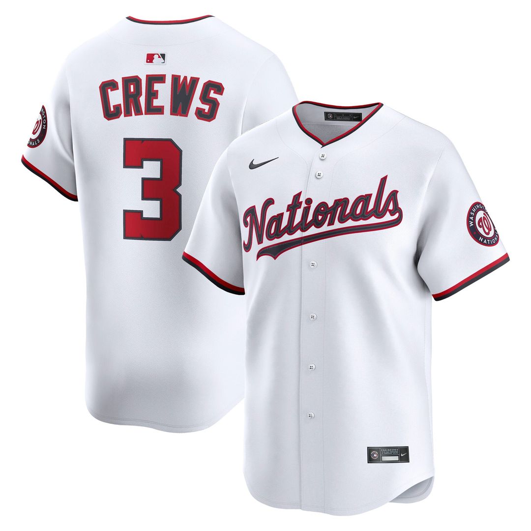 Men's Washington Nationals Dylan Crews Nike Navy Alternate Limited Jersey