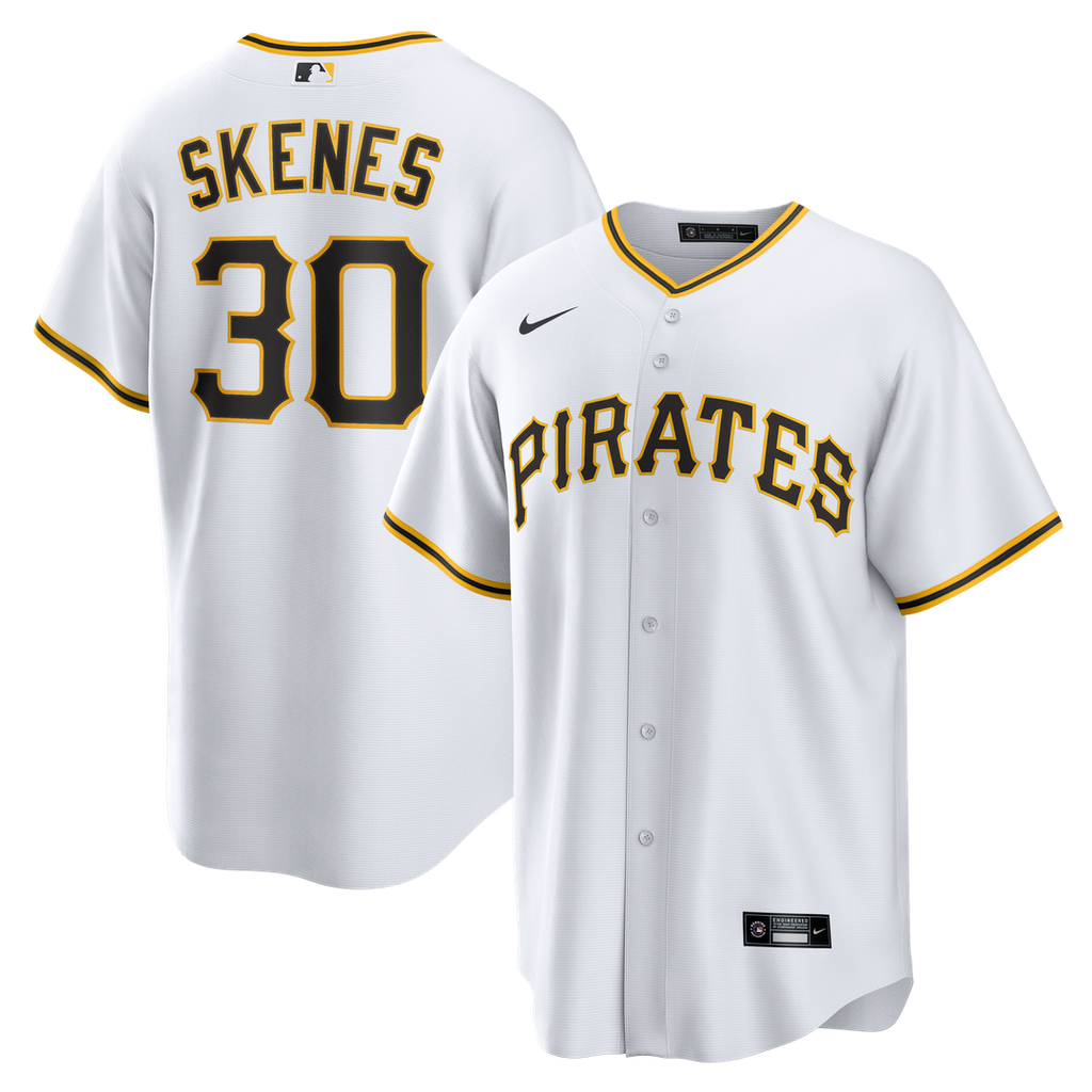 Men's Pittsburgh Pirates Paul Skenes Nike White Home Replica Player Jersey