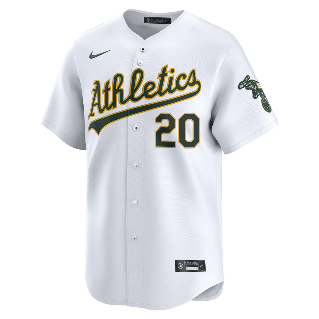 Men's Athletics Zack Gelof Nike White Home Limited Player Jersey