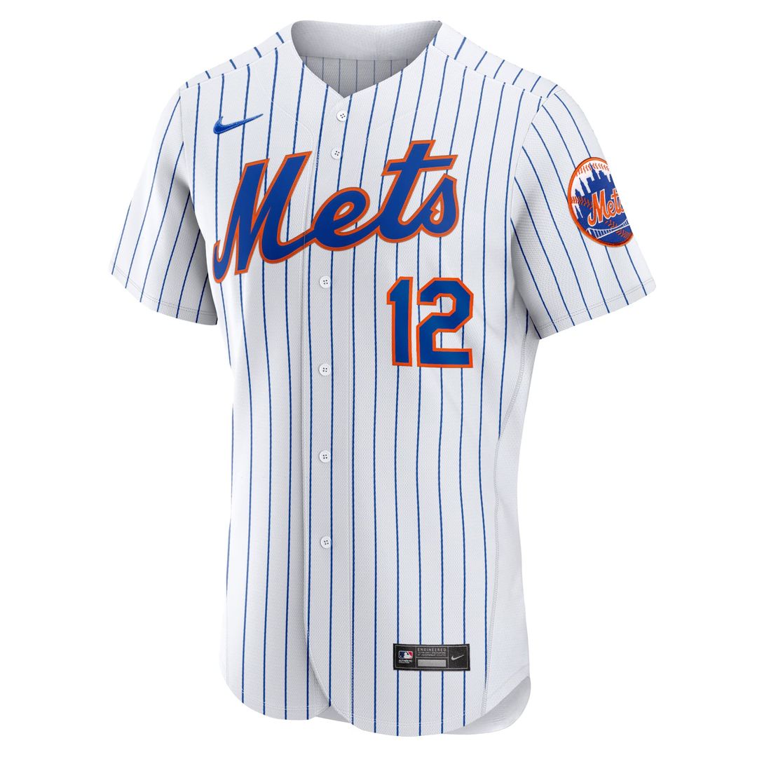 Men's New York Mets Francisco Lindor Nike White Home Authentic Player Jersey