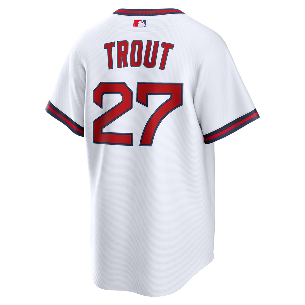 Men's Los Angeles Angels Mike Trout Nike White Alternate Replica Jersey