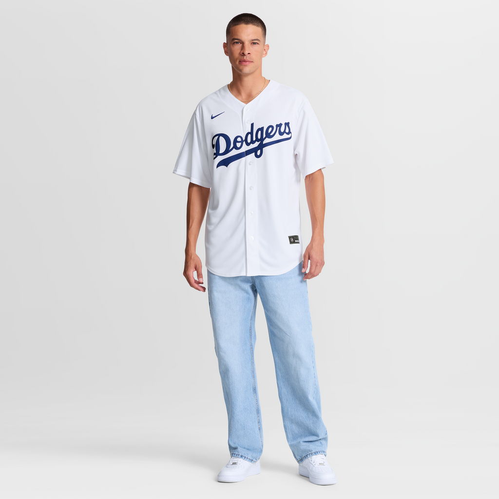 Men's Los Angeles Dodgers Teoscar Hernández Nike White Home Replica Jersey