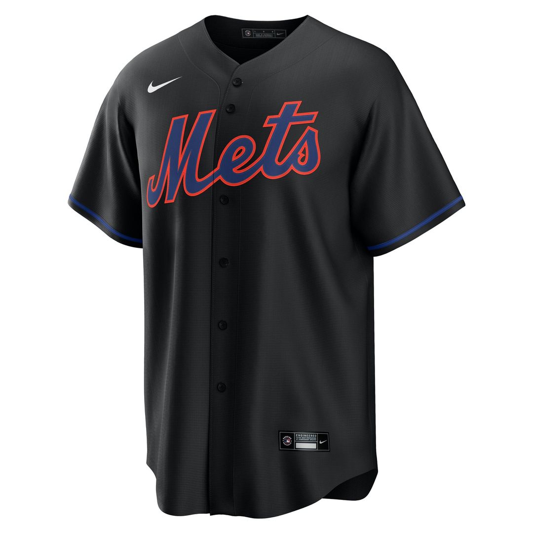 Men's  New York Mets Francisco Lindor Nike Black Alternate Replica Jersey