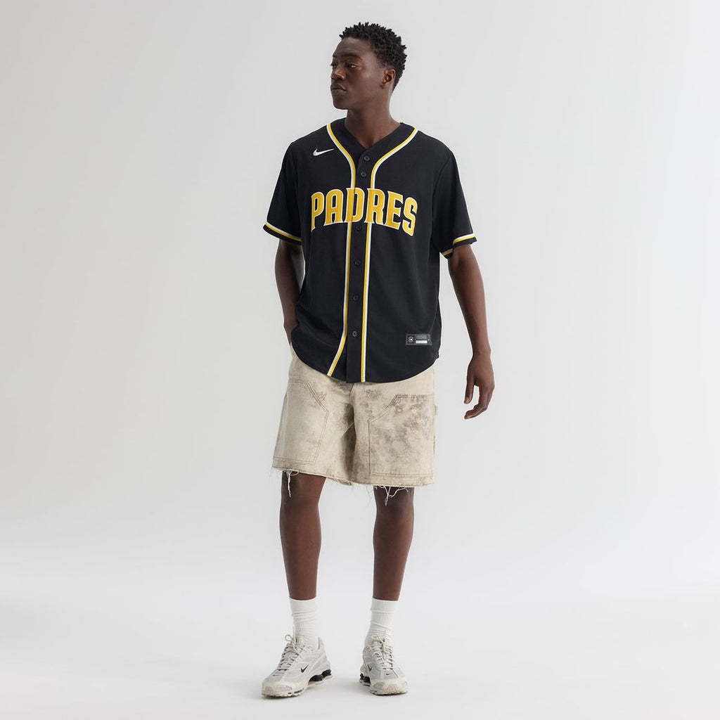 Men's San Diego Padres Jackson Merrill Nike Fashion Replica Black Out Jersey
