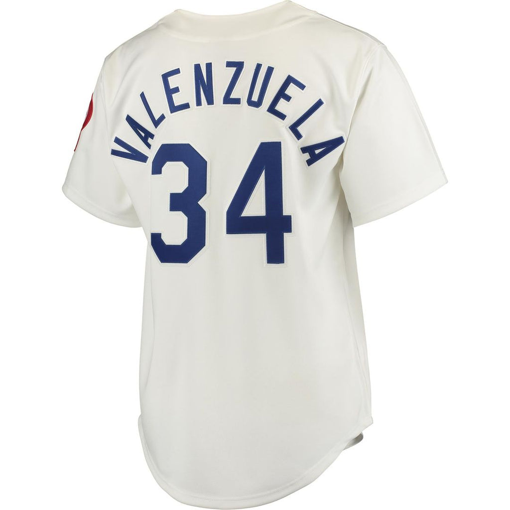 Men's Los Angeles Dodgers Fernando Valenzuela Mitchell & Ness Gray Road 1981 Cooperstown Collection Authentic Jersey