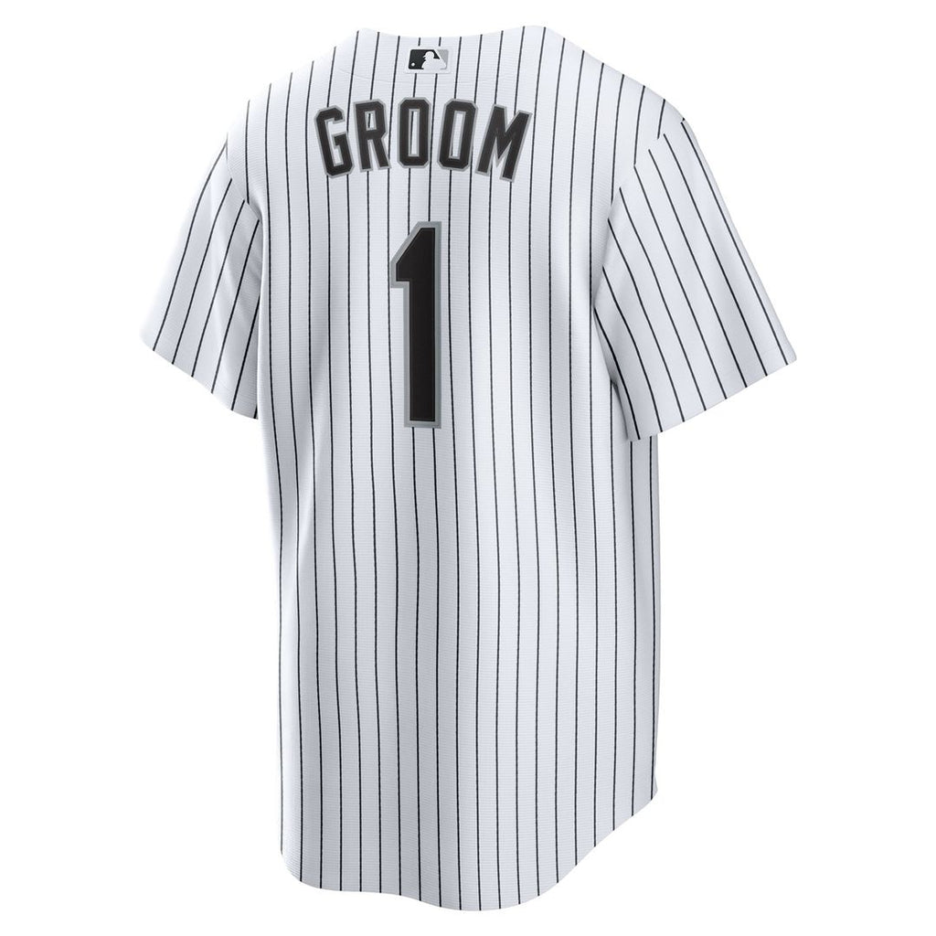 Men's Chicago White Sox  Nike White #1 Groom Home Replica Jersey