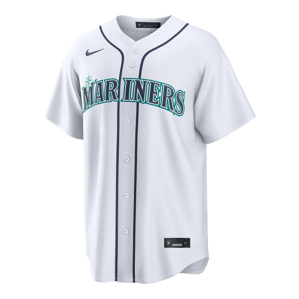 Men's Seattle Mariners Logan Gilbert Nike White Home Replica Jersey