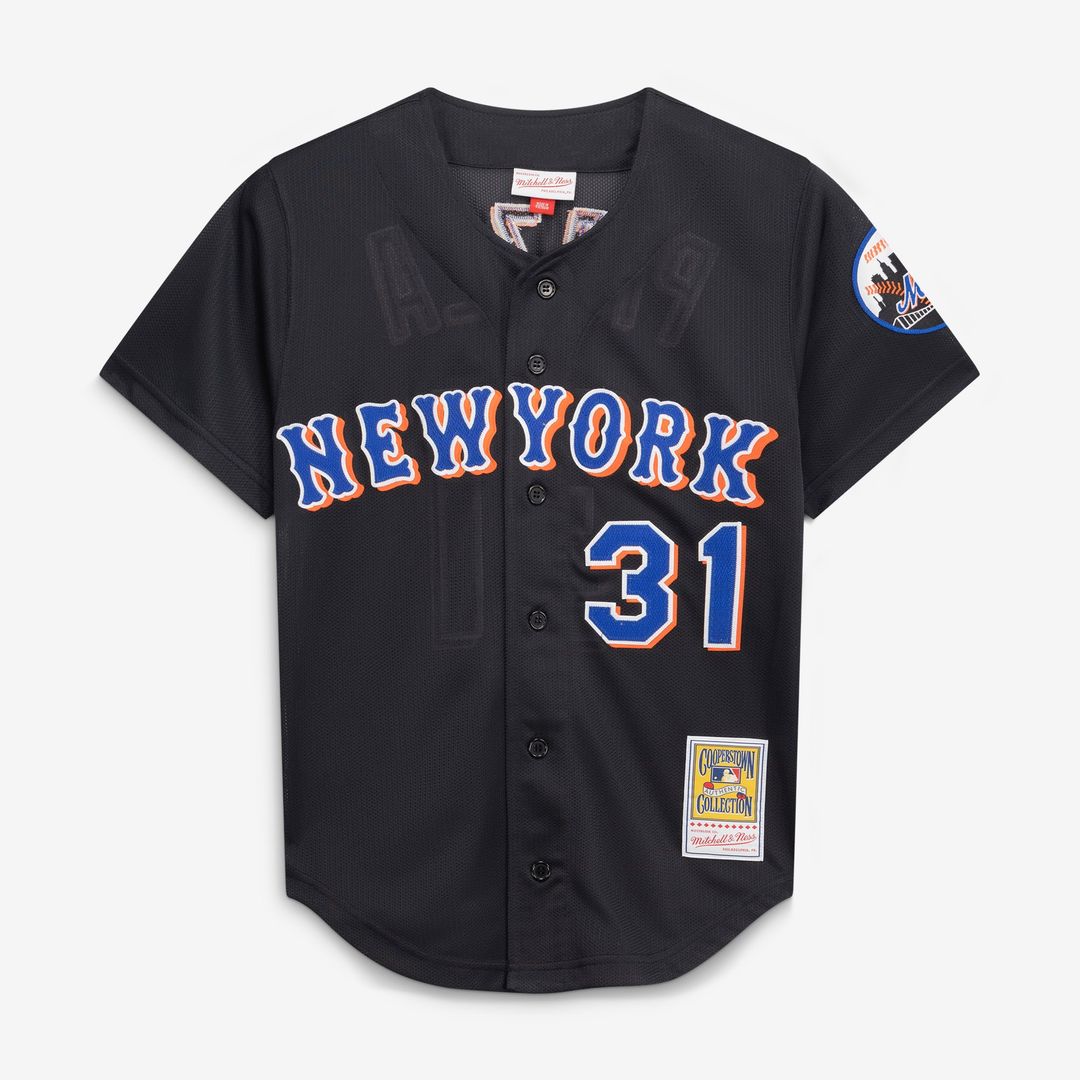 Men's New York Mets Mike Piazza Mitchell & Ness Black Cooperstown Collection 2000 Batting Practice Jersey