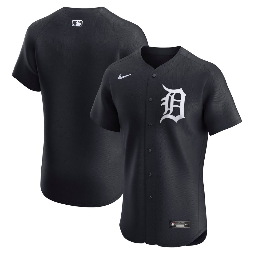 Men's Detroit Tigers Nike Navy Alternate 2 Elite Jersey