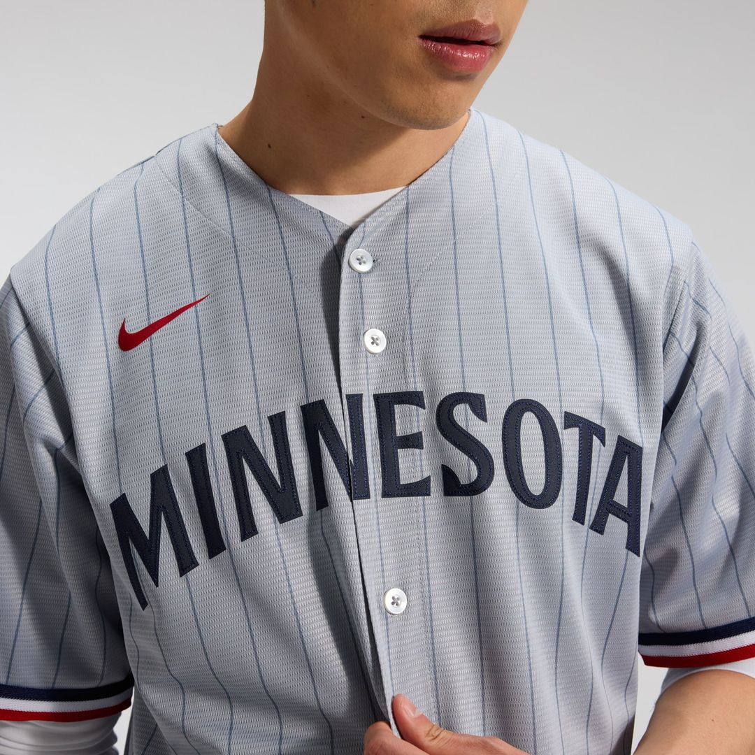 Men's Minnesota Twins Nike Gray Road Replica Team Jersey