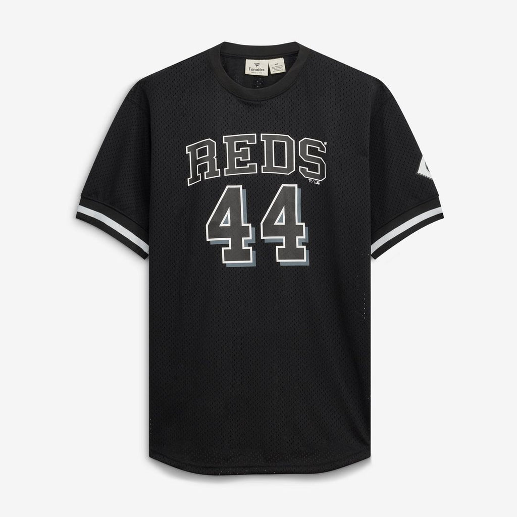 Men's Cincinnati Reds Elly De La Cruz Fanatics Black/White Big & Tall Heavyweight Mesh Jersey