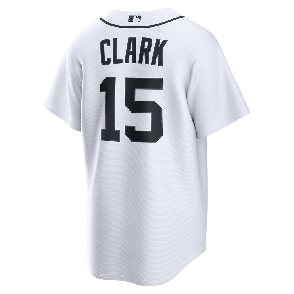 Men's Detroit Tigers Max Clark Nike White Home Replica Jersey