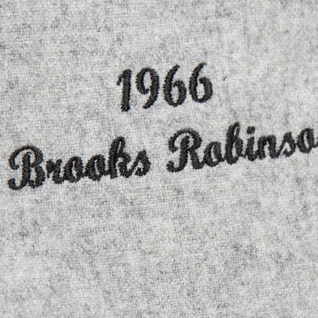 Men's Baltimore Orioles Brooks Robinson Mitchell & Ness Gray Cooperstown Collection 1966 Authentic Jersey