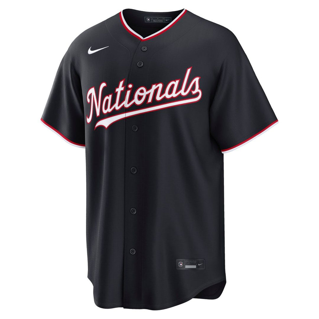 Men's Washington Nationals James Wood Nike Navy Alternate Replica Jersey