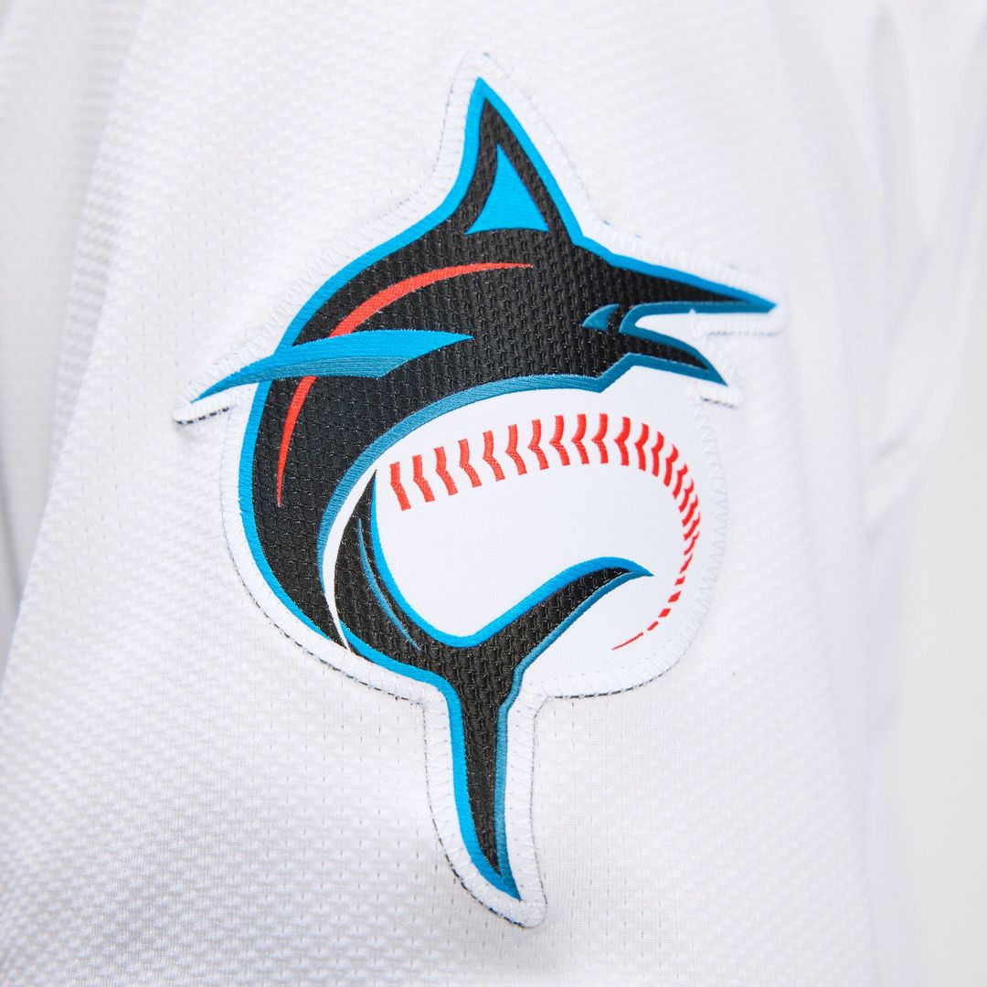 Men's Miami Marlins Nike White Home Elite Jersey
