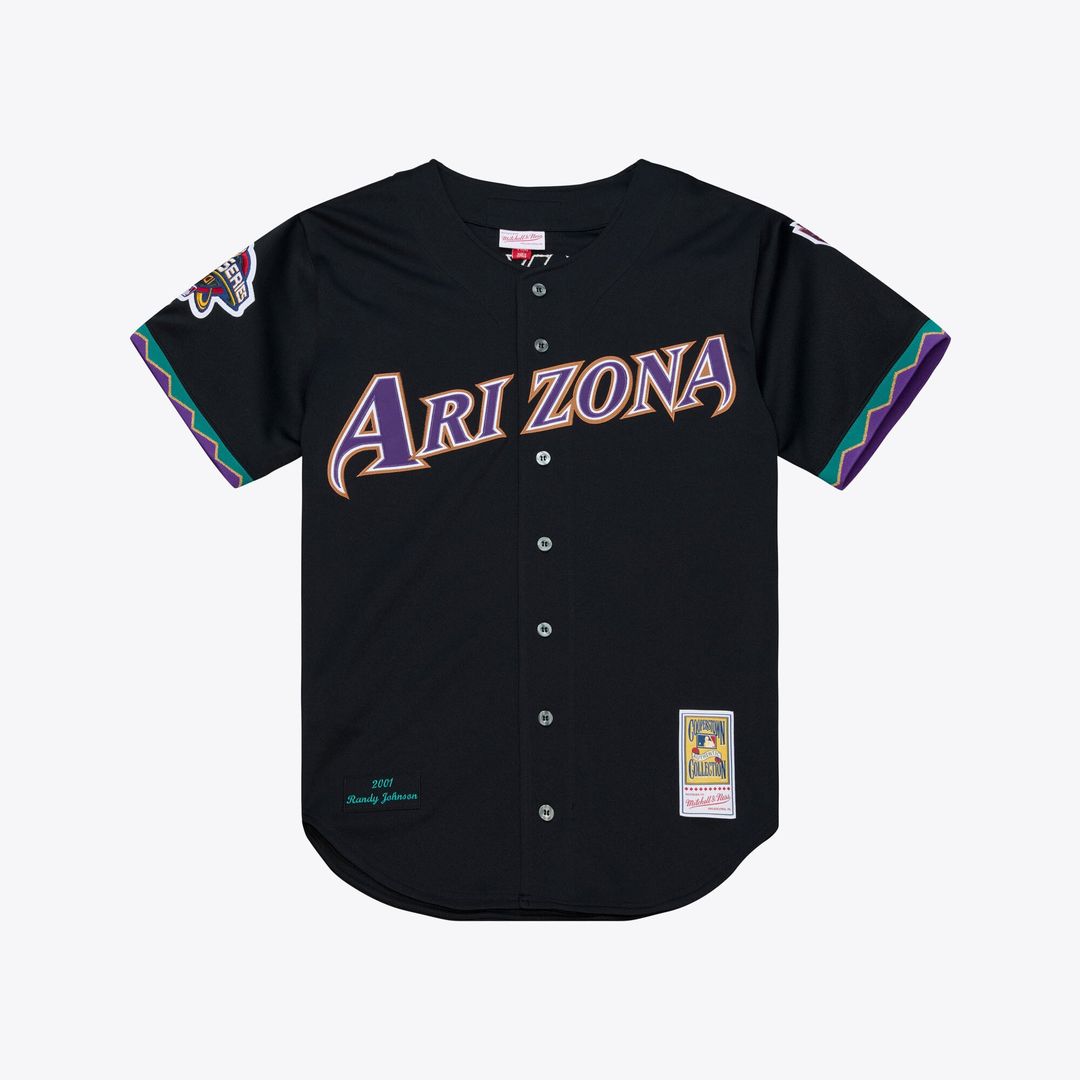 Men's Arizona Diamondbacks Randy Johnson Mitchell & Ness Black 2001 Authentic Jersey