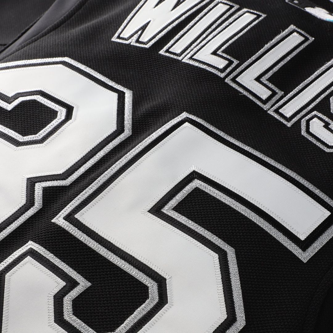 Men's Florida Marlins Dontrelle Willis Mitchell & Ness Black Cooperstown Collection Mesh Batting Practice Button-Up Jersey