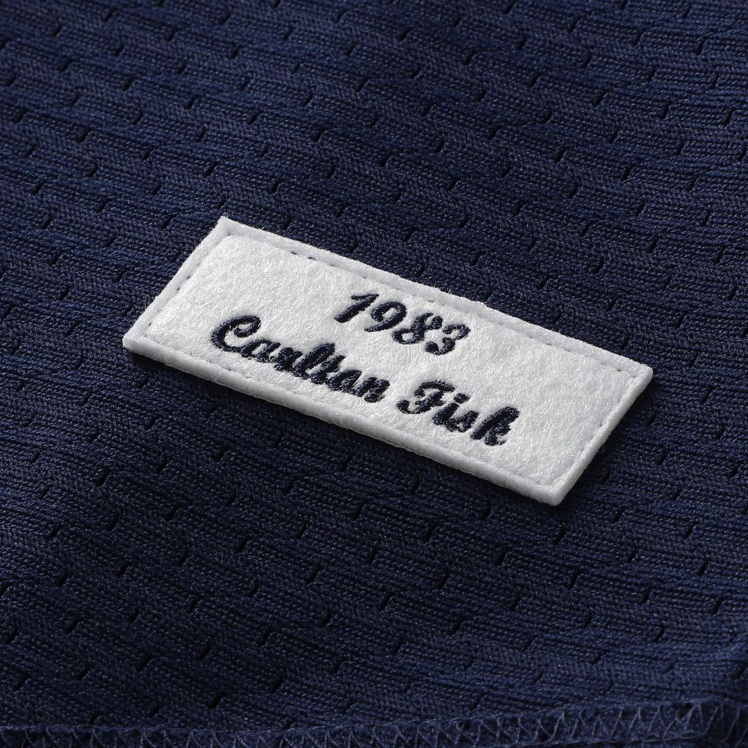 Men's Chicago White Sox Carlton Fisk Mitchell & Ness Navy Authentic Batting Practice Jersey