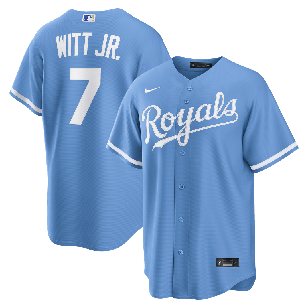 Men's Kansas City Royals Bobby Witt Jr. Nike Gray Road Replica Jersey