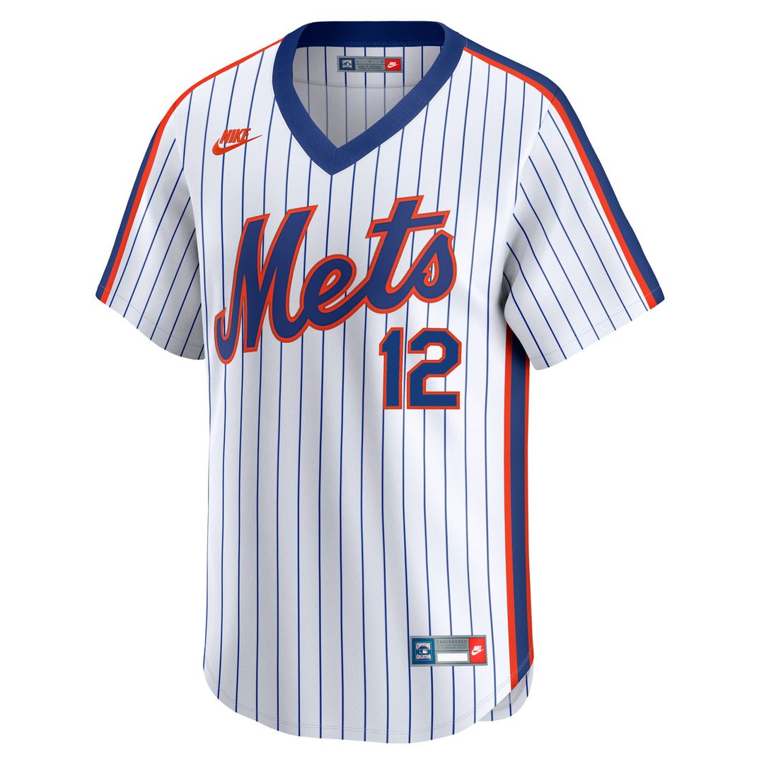 Men's New York Mets Francisco Lindor Nike White Throwback Cooperstown Collection Limited Jersey