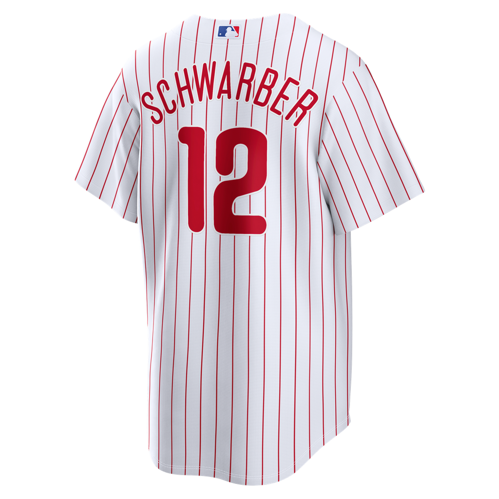 Men's Philadelphia Phillies Kyle Schwarber Nike White Home Replica Jersey