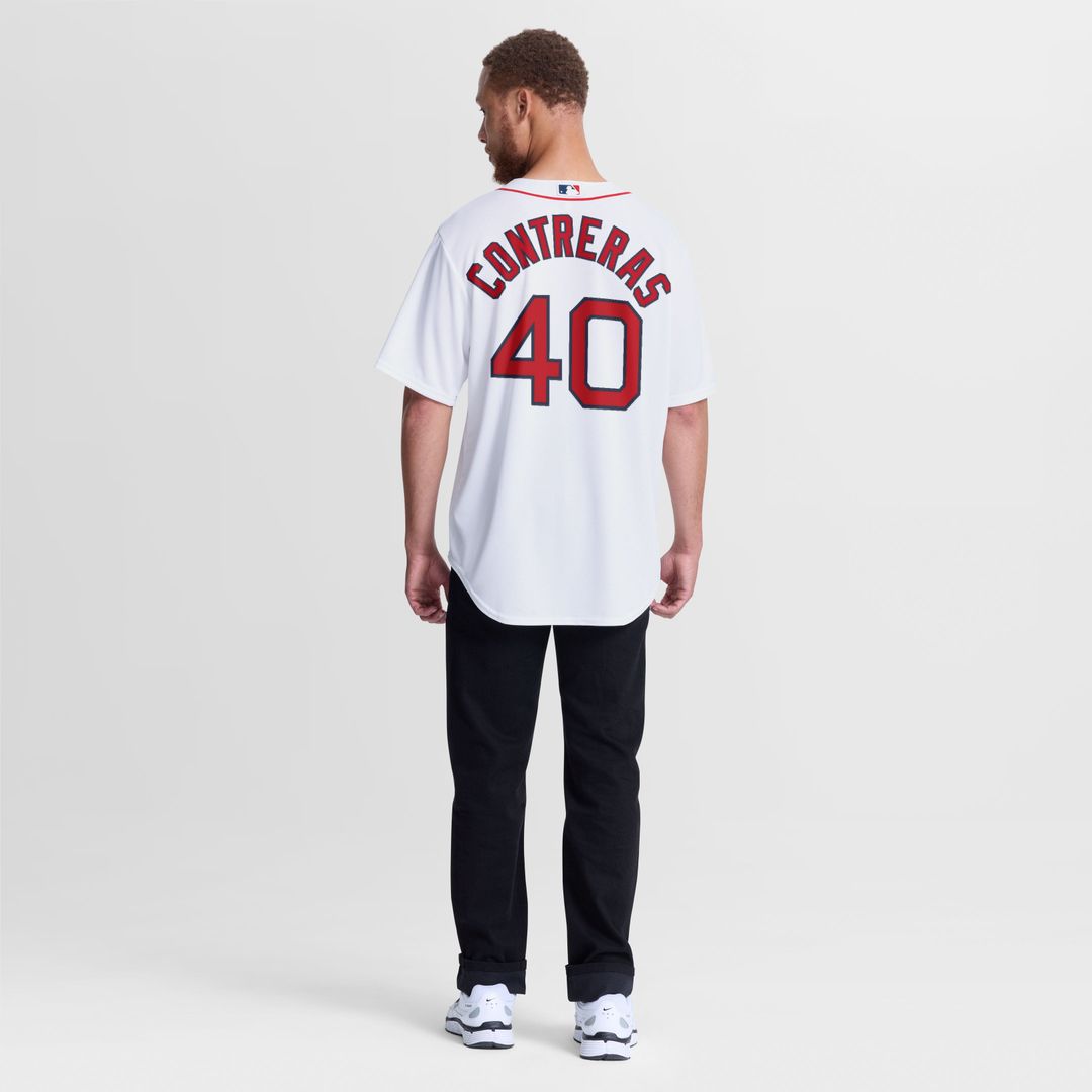Men's Boston Red Sox Willson Contreras Nike White Home Replica Jersey