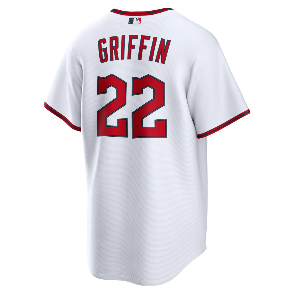 Men's Cleveland Guardians Foster Griffin Nike White Home Replica Jersey