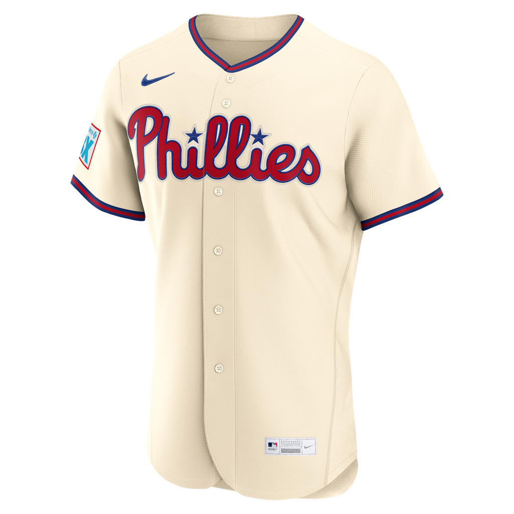 Men's Philadelphia Phillies Bryce Harper Nike Light Blue Alternate Authentic Sponsor Patch Jersey