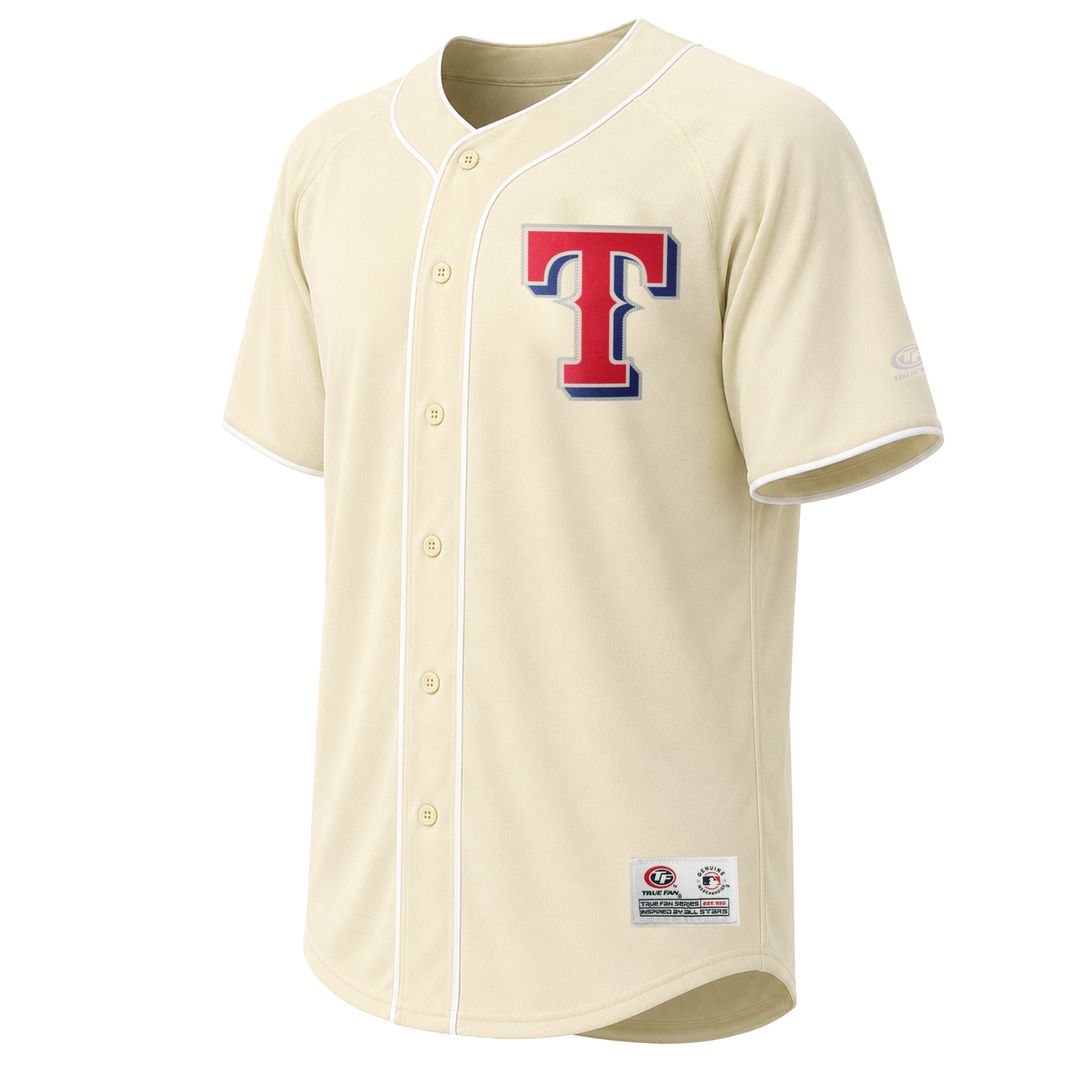Men's Texas Rangers Stitches Cream Fashion Jersey