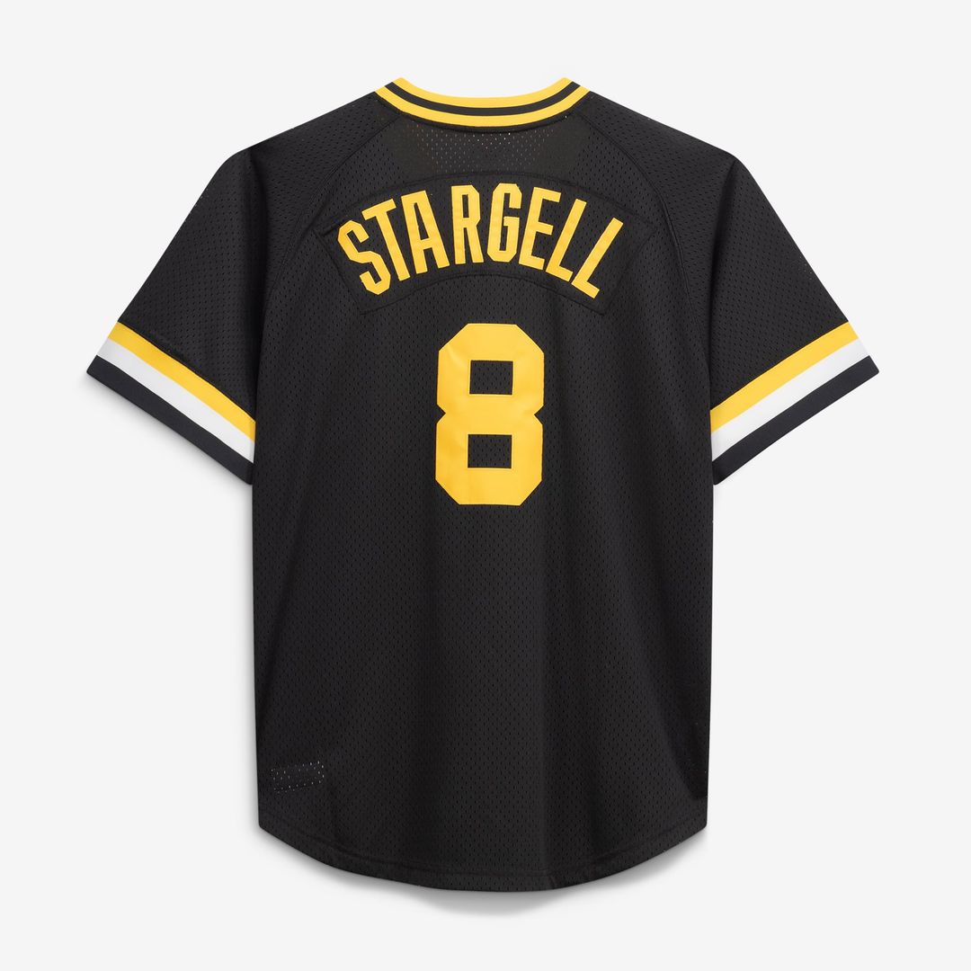 Men's Pittsburgh Pirates Willie Stargell Mitchell & Ness Black Cooperstown Collection Big & Tall Mesh Batting Practice Jersey