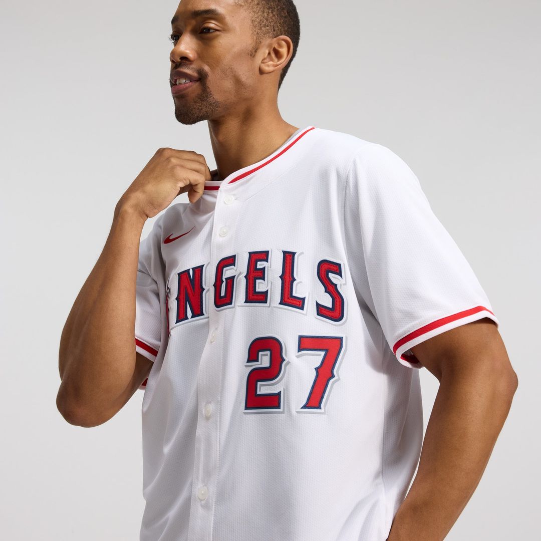 Men's Los Angeles Angels Mike Trout Nike White Home Limited Player Jersey