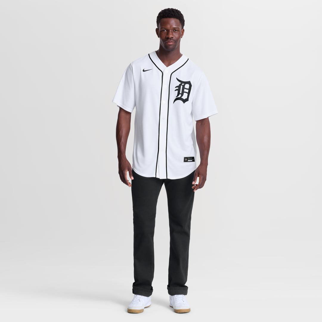 Men's  Detroit Tigers Kerry Carpenter Nike White Home Replica Jersey